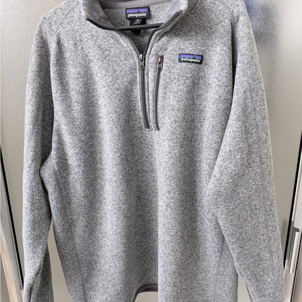 Patagonia Men's Heather Gray Zip-Up Sweater